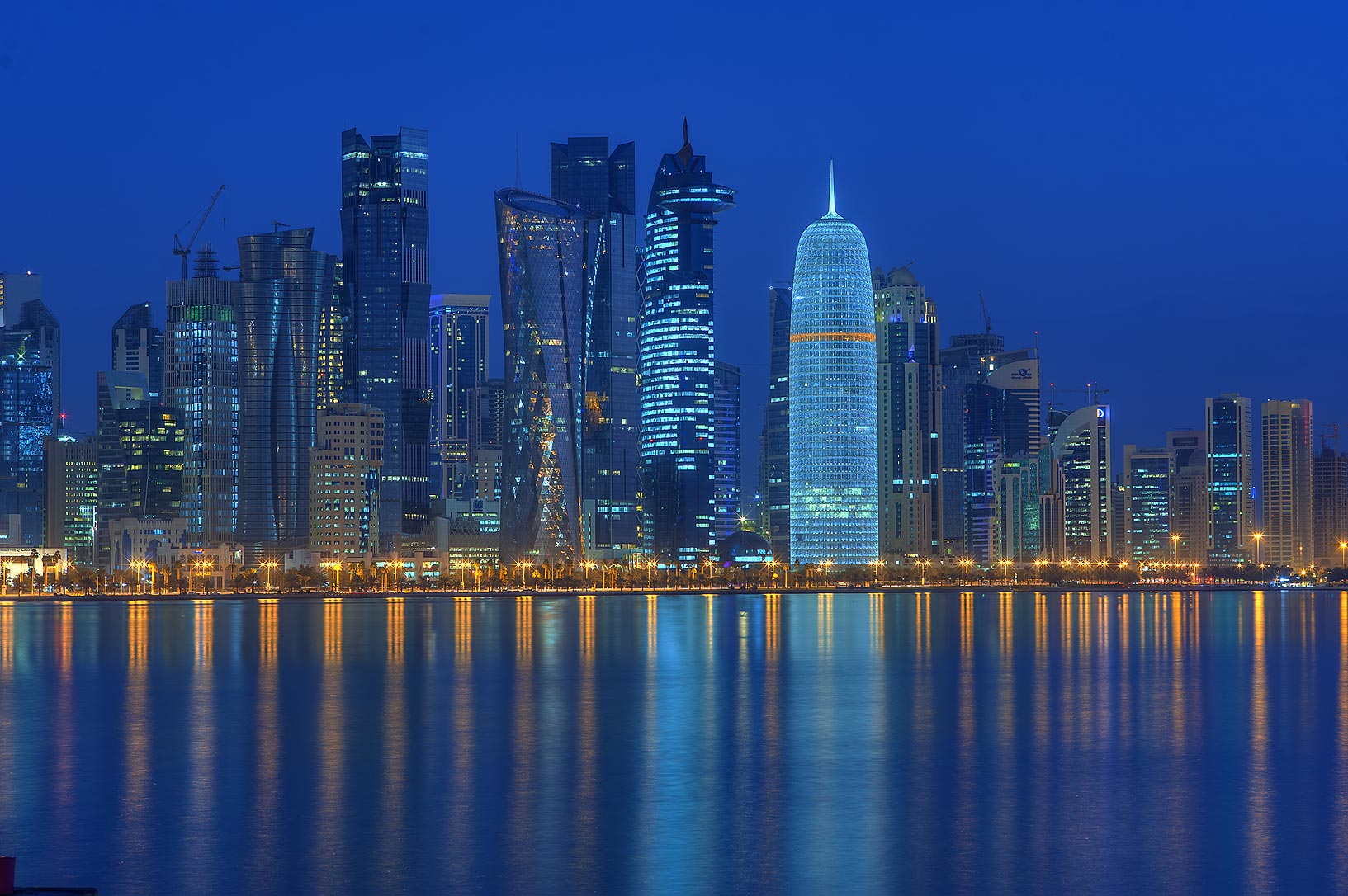 La skyline de Doha au bord de l’eau